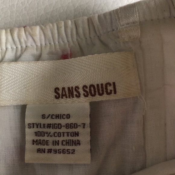 Sans Souci Summer Day Dress Strapless Floral  - Picture 3 of 3